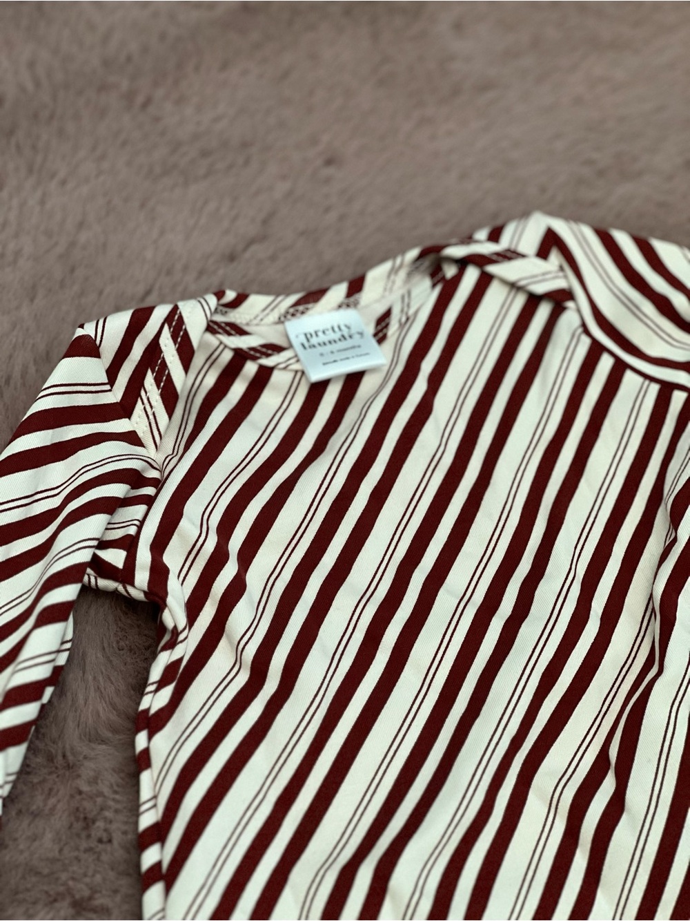 Pretty laundry knotted sleeper - candy cane